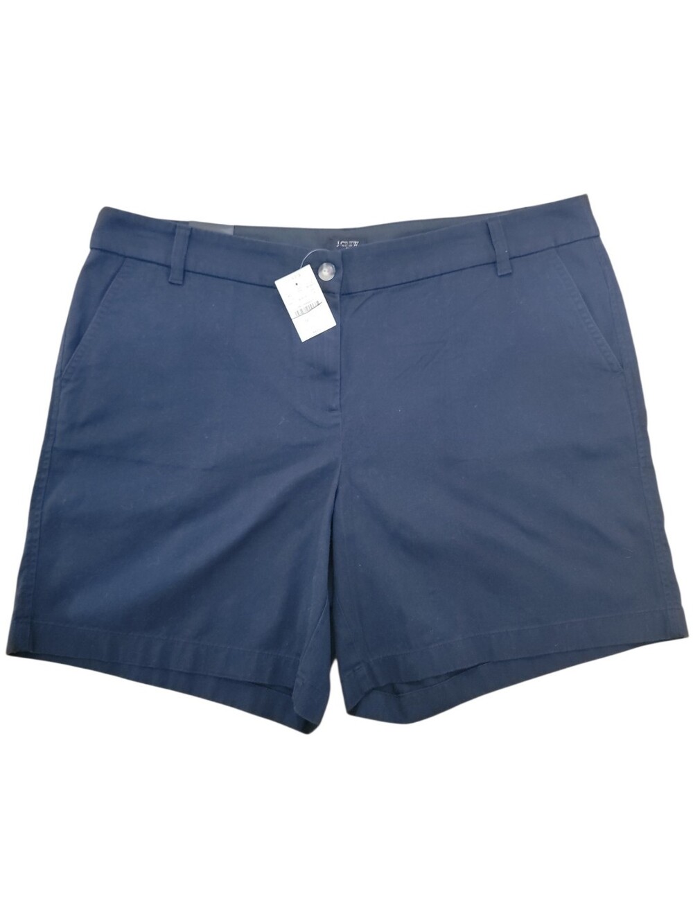 NWT J Crew Women’s Navy Blue Chino Shorts Flat Front 7 inch Sz 16